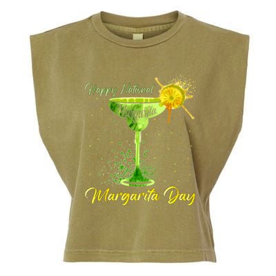 Happy National Margarita Day Funny Gift Garment-Dyed Women's Muscle Tee