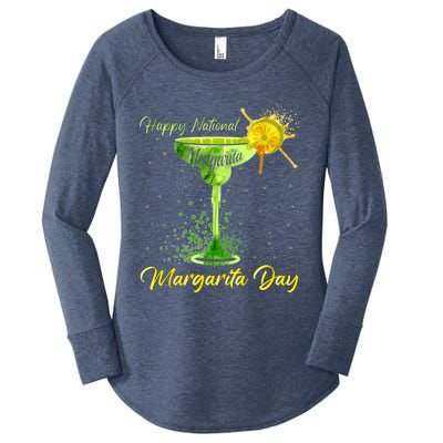 Happy National Margarita Day Funny Gift Women's Perfect Tri Tunic Long Sleeve Shirt