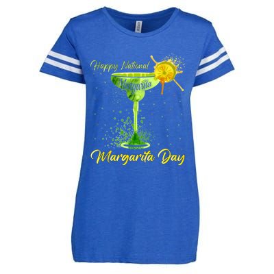 Happy National Margarita Day Funny Gift Enza Ladies Jersey Football T-Shirt