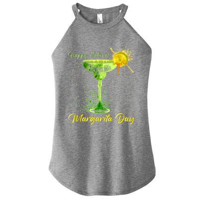 Happy National Margarita Day Funny Gift Women's Perfect Tri Rocker Tank