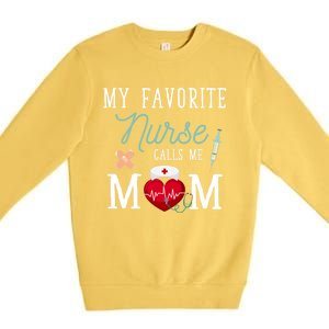 Healthcare Nursery Medical Nursing Mom Stethoscope Nurse Gift Premium Crewneck Sweatshirt