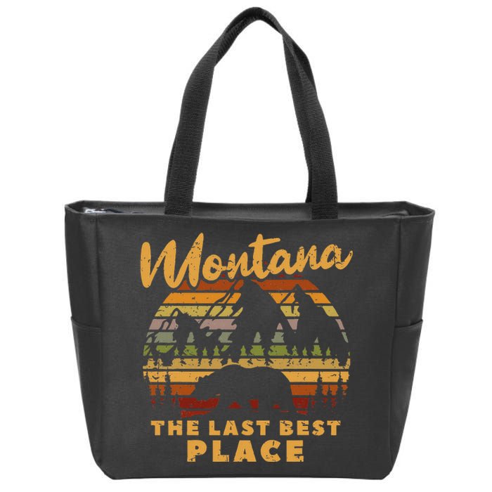 Hihing Nature Montana The Last Best Place Zip Tote Bag