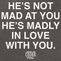 He's Not Mad At You He's Madly In Love With You Jesus Lovers Cotton Canvas Backpack