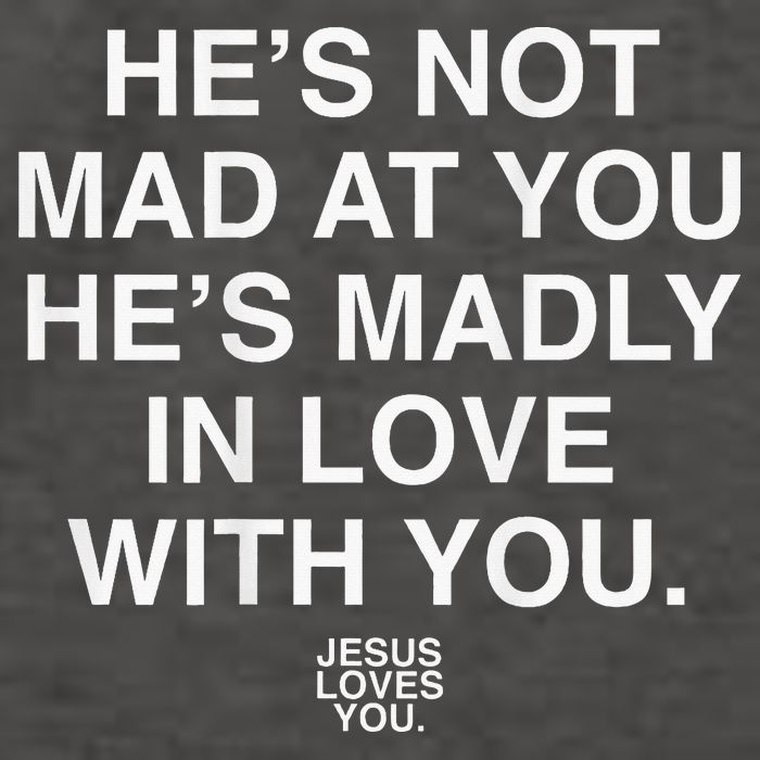 He's Not Mad At You He's Madly In Love With You Jesus Lovers Vector Backpack