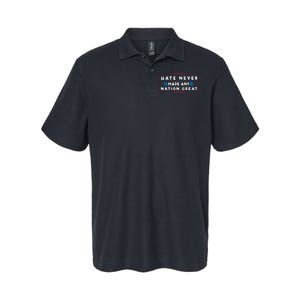 Hate Never Made Any Nation Great Softstyle Adult Sport Polo