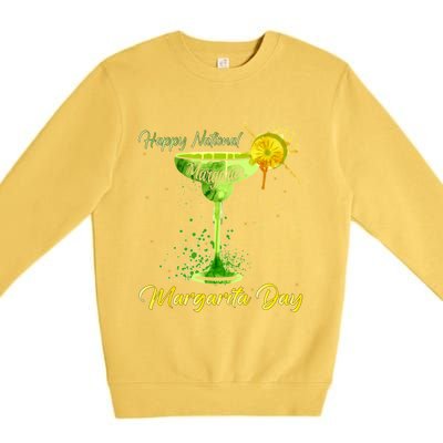 Happy National Margarita Day Great Gift Premium Crewneck Sweatshirt