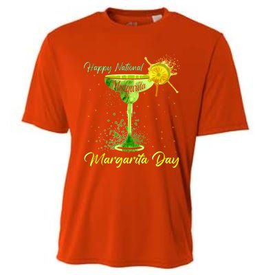 Happy National Margarita Day Great Gift Cooling Performance Crew T-Shirt