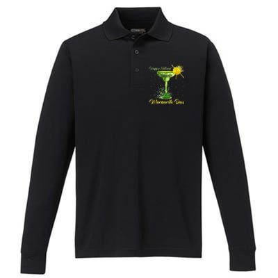 Happy National Margarita Day Great Gift Performance Long Sleeve Polo