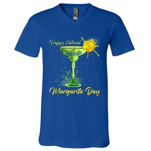 Happy National Margarita Day Great Gift V-Neck T-Shirt