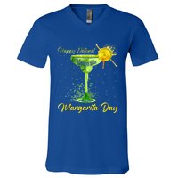 Happy National Margarita Day Great Gift V-Neck T-Shirt