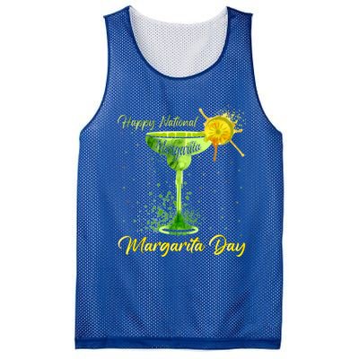 Happy National Margarita Day Great Gift Mesh Reversible Basketball Jersey Tank