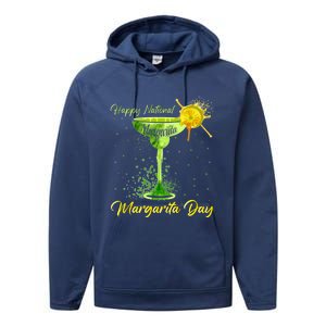 Happy National Margarita Day Great Gift Performance Fleece Hoodie