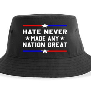 Hate Never Made Any Nation Great Sustainable Bucket Hat