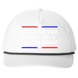 Hate Never Made Any Nation Great Snapback Five-Panel Rope Hat