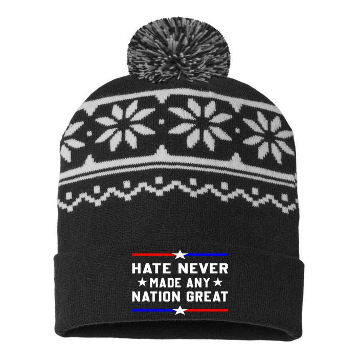 Hate Never Made Any Nation Great USA-Made Snowflake Beanie