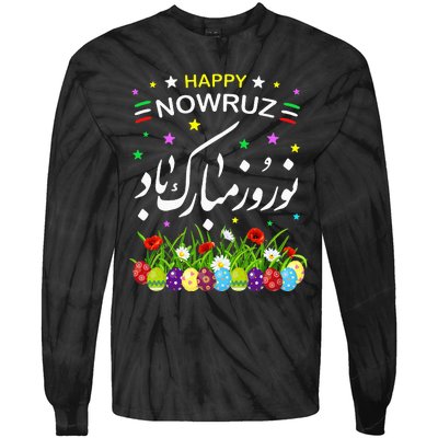 Happy Nowruz Mubarak Kurdistan & Iran & Pakistan New Year Tie-Dye Long Sleeve Shirt