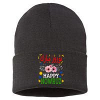 Happy Nowruz Mubarak Norouz Kurdistan Persian New Year Sustainable Knit Beanie