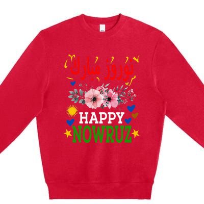 Happy Nowruz Mubarak Norouz Kurdistan Persian New Year Premium Crewneck Sweatshirt