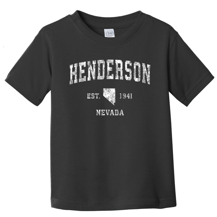 Henderson Nevada Nv Vintage Athletic Sports Design Established Toddler T-Shirt