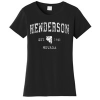 Henderson Nevada Nv Vintage Athletic Sports Design Established Women's T-Shirt