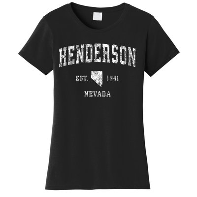 Henderson Nevada Nv Vintage Athletic Sports Design Established Women's T-Shirt