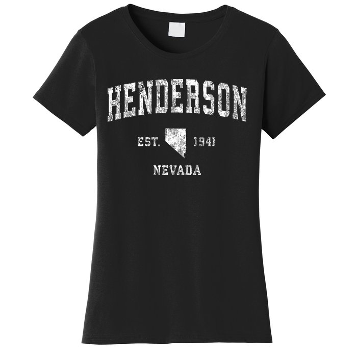 Henderson Nevada Nv Vintage Athletic Sports Design Established Women's T-Shirt