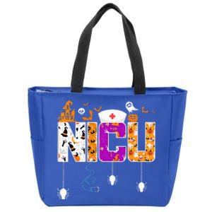 Halloween NICU Nurse Hospital Party Retro Nursing Students Zip Tote Bag