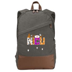 Halloween NICU Nurse Hospital Party Retro Nursing Students Cotton Canvas Backpack