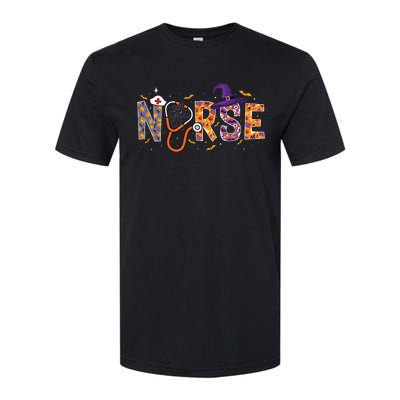 Halloween Nurse Nursing Cute Health Worker Halloween Pattern Softstyle® CVC T-Shirt