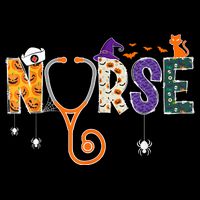 Halloween Nurse Nursing CNA RN LPN Halloween Cat Drawstring Bag