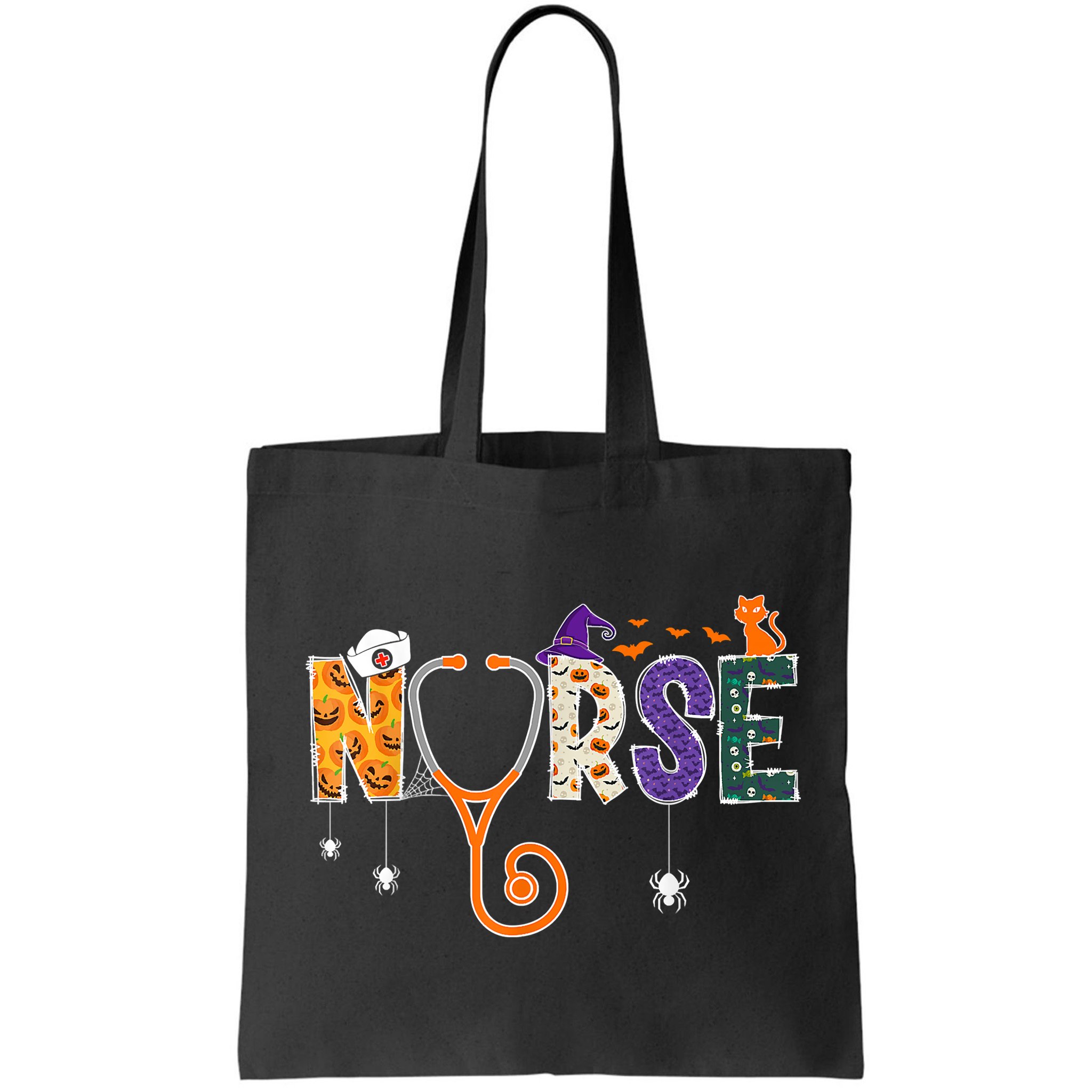 Halloween Nurse Nursing CNA RN LPN Halloween Cat Bag
