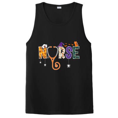 Halloween Nurse Nursing CNA RN LPN Halloween Cat PosiCharge Competitor Tank