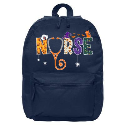 Halloween Nurse Nursing CNA RN LPN Halloween Cat 16 in Basic Backpack