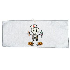 Halloween Nicu Nurse Skeleton Scrub Top Costume Large Microfiber Waffle Golf Towel