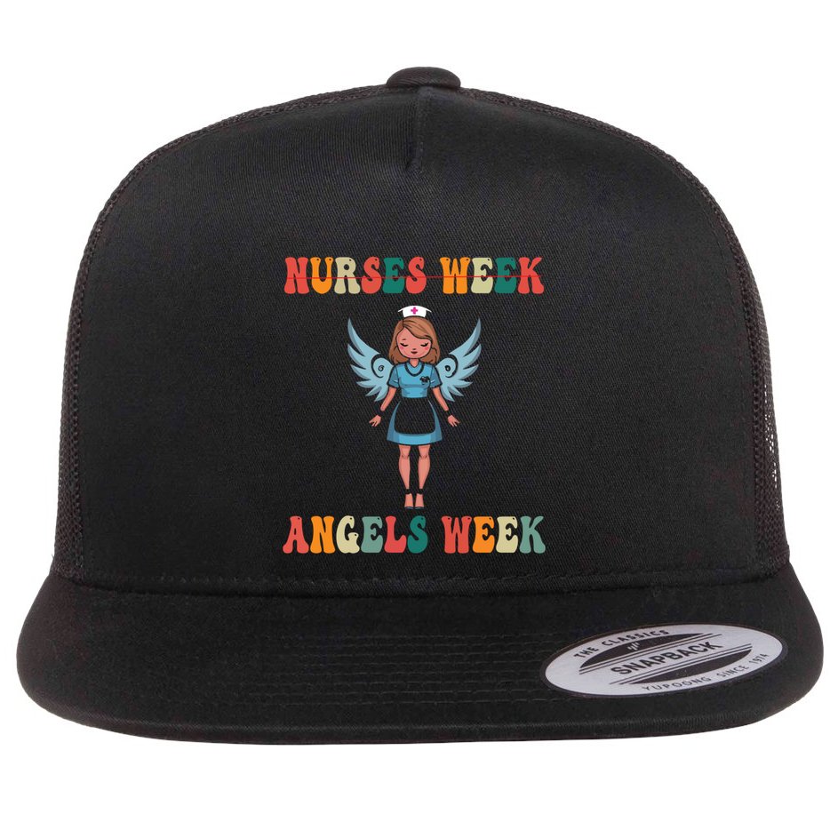 Happy National Nurses Week Funny NurseS Day Cute Cna Nurse Gift Flat Bill Trucker Hat