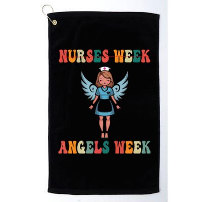 Happy National Nurses Week Funny NurseS Day Cute Cna Nurse Gift Platinum Collection Golf Towel