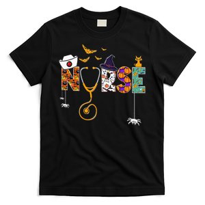 Halloween Nurse Nursing Cute Health Worker Halloween Pattern T-Shirt