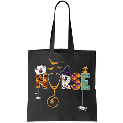 Halloween Nurse Nursing Cute Health Worker Halloween Pattern Tote Bag