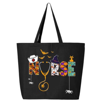 Halloween Nurse Nursing Cute Health Worker Halloween Pattern 25L Jumbo Tote