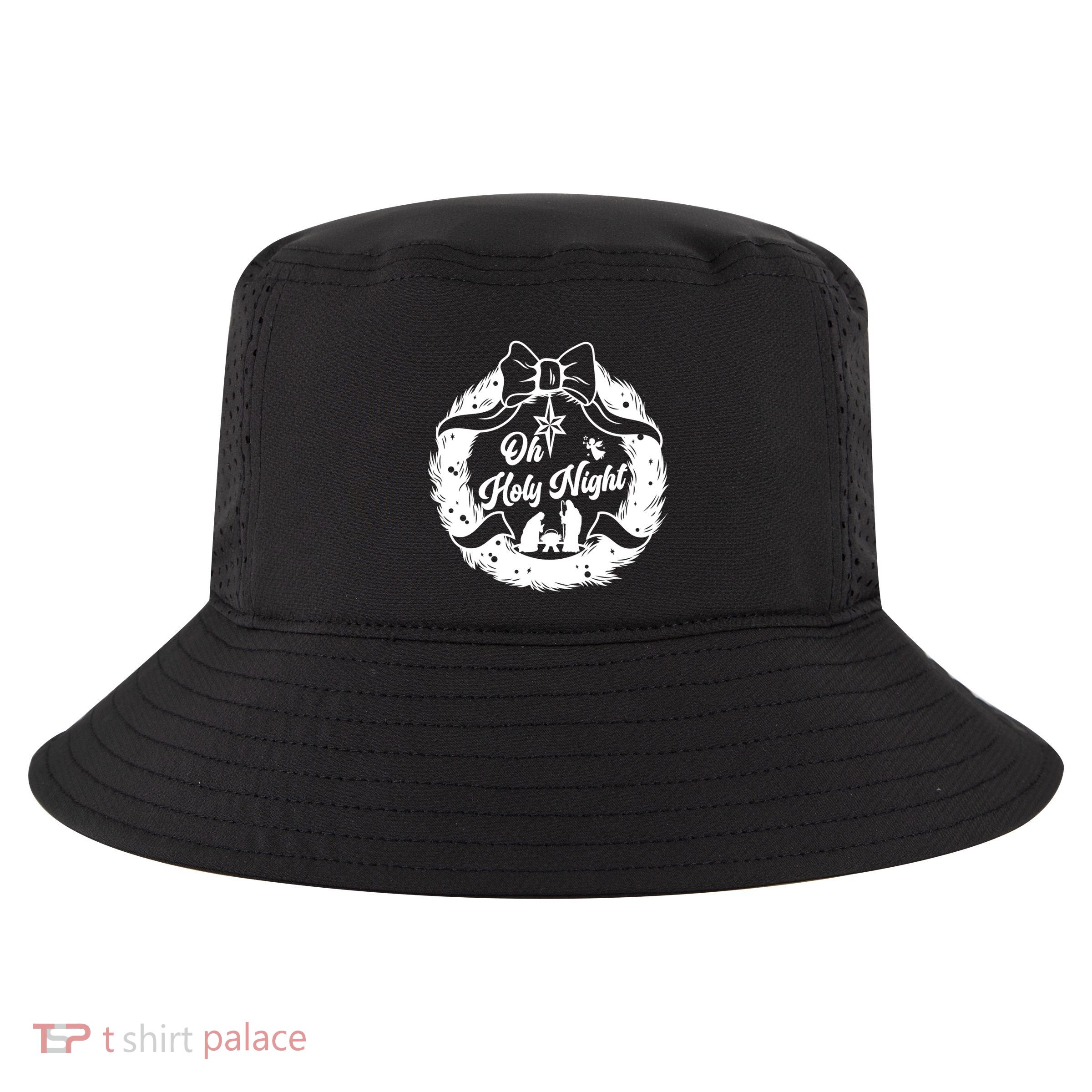 Holy Night Nativity Wreath Christmas Star Jesus Angel Cool Comfort Performance Bucket Hat