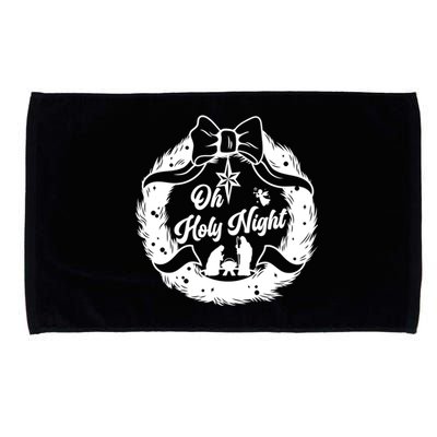 Holy Night Nativity Wreath Christmas Star Jesus Angel Microfiber Hand Towel