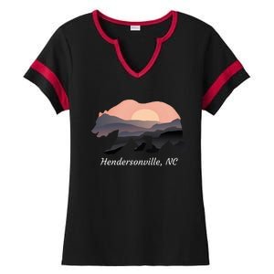 Hendersonville Nc North Carolina Wildlife Bear Blue Ridge Mt Ladies Halftime Notch Neck Tee