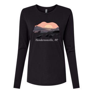 Hendersonville Nc North Carolina Wildlife Bear Blue Ridge Mt Womens Cotton Relaxed Long Sleeve T-Shirt