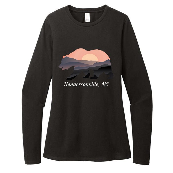 Hendersonville Nc North Carolina Wildlife Bear Blue Ridge Mt Womens CVC Long Sleeve Shirt