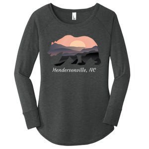 Hendersonville Nc North Carolina Wildlife Bear Blue Ridge Mt Women's Perfect Tri Tunic Long Sleeve Shirt