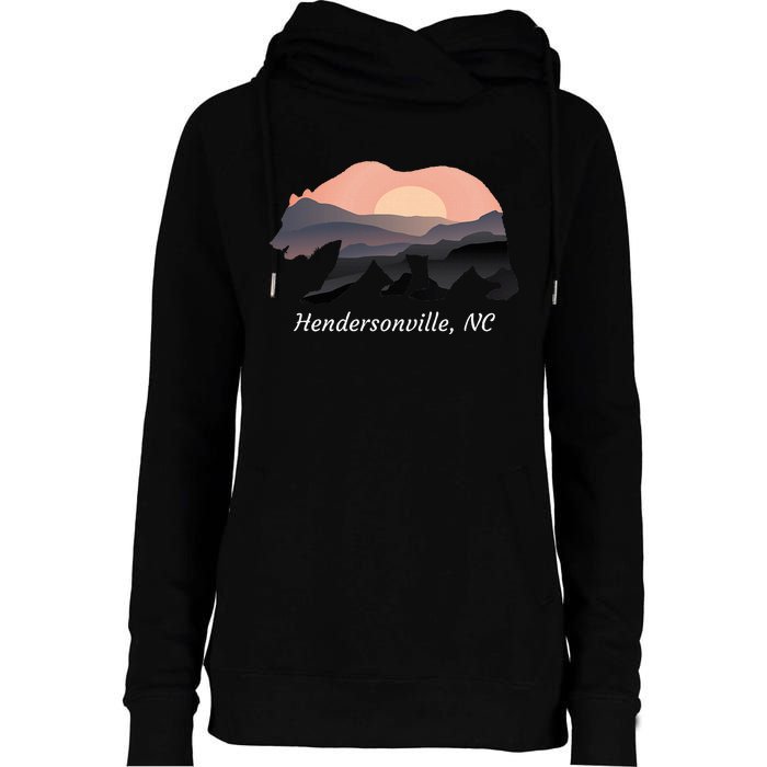 Hendersonville Nc North Carolina Wildlife Bear Blue Ridge Mt Womens Funnel Neck Pullover Hood