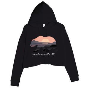 Hendersonville Nc North Carolina Wildlife Bear Blue Ridge Mt Crop Fleece Hoodie