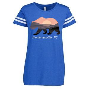 Hendersonville Nc North Carolina Wildlife Bear Blue Ridge Mt Enza Ladies Jersey Football T-Shirt