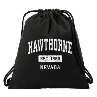 Hawthorne Nevada Nv Vintage Sports Established Drawstring Bag