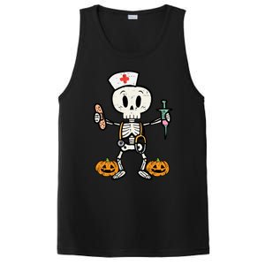 Halloween Nicu Nurse Skeleton Scrub Top Costume Gift PosiCharge Competitor Tank